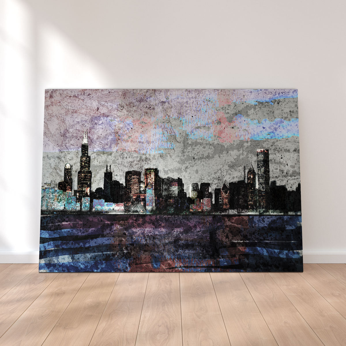 Dusk Chicago Skyline Wall Art