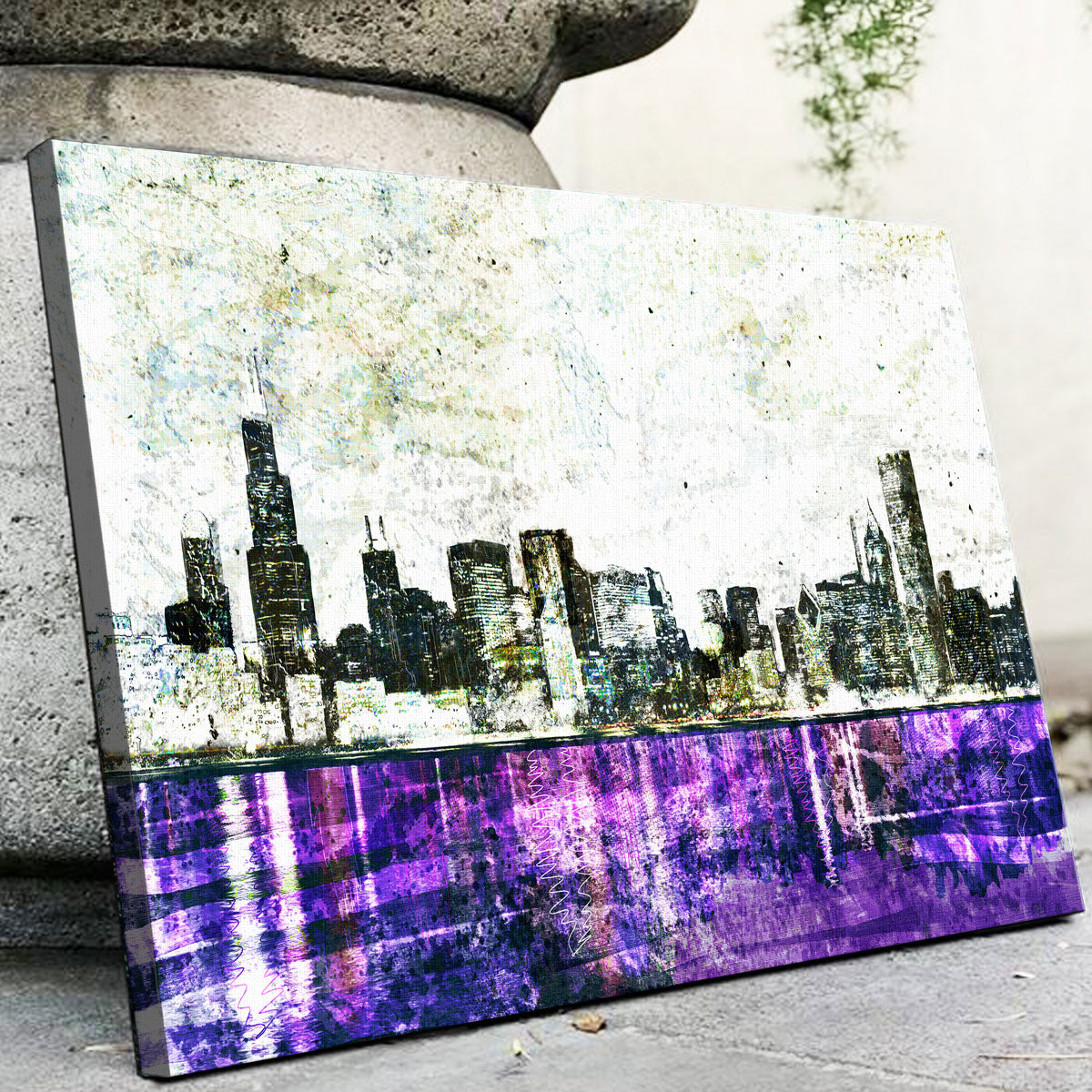Whiteout Chicago Skyline Wall Art