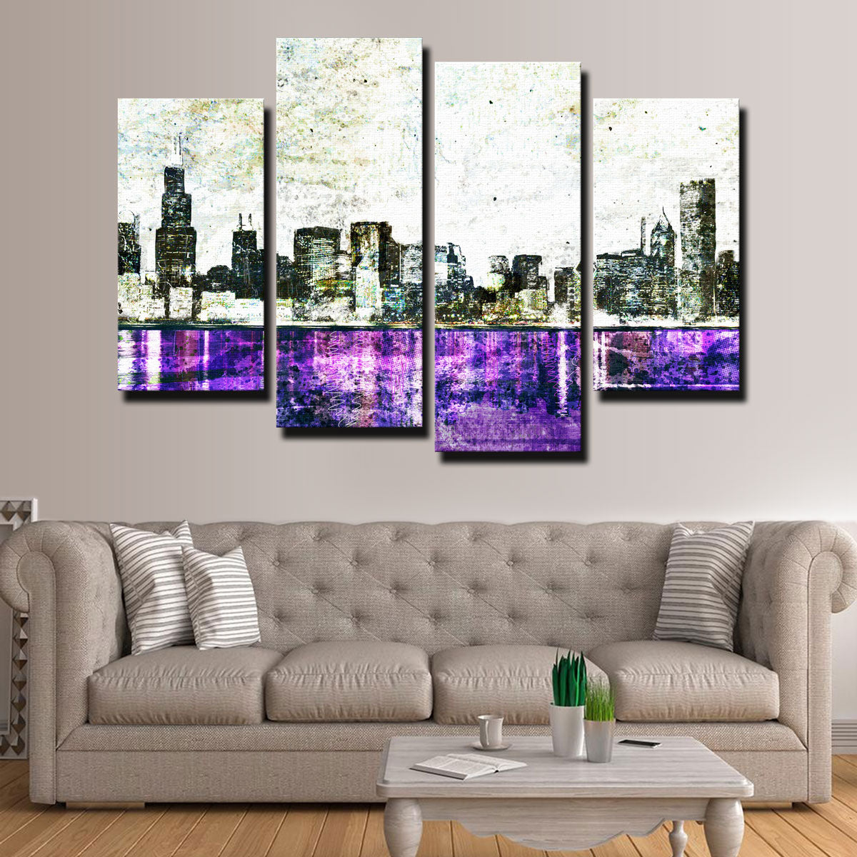 Whiteout Chicago Skyline Wall Art