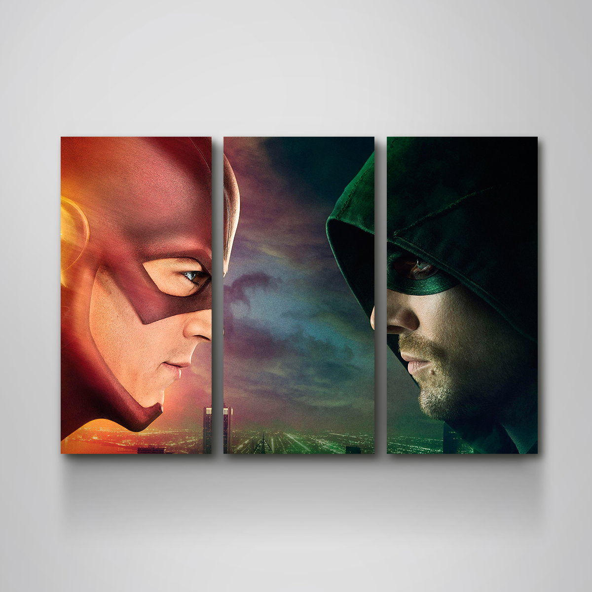 Flash vs. Arrow Canvas set Wall Art
