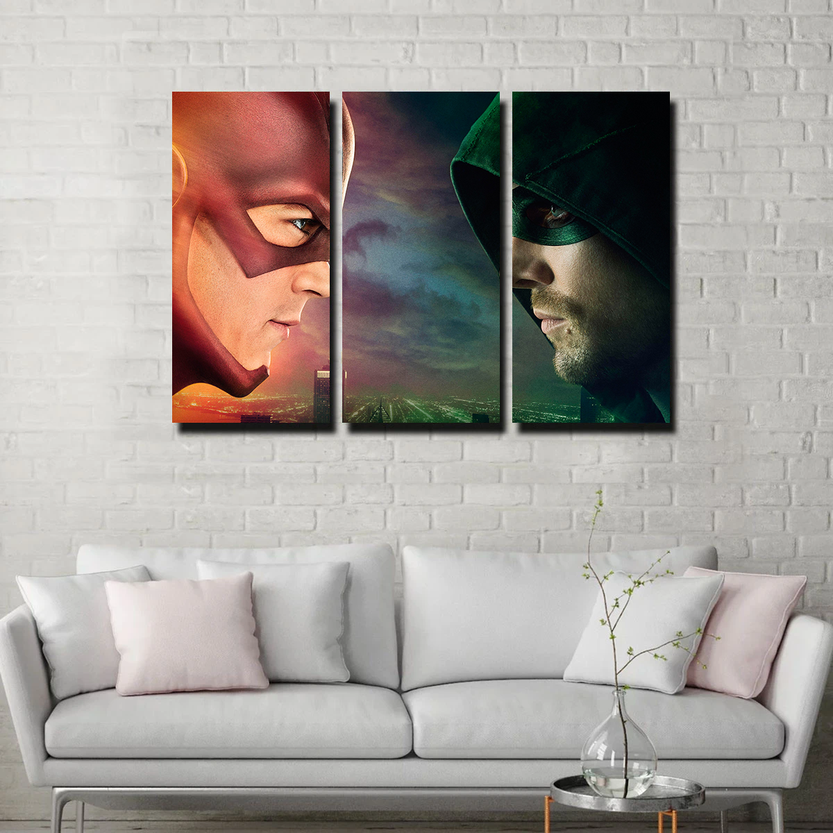 Flash vs. Arrow Canvas set Wall Art