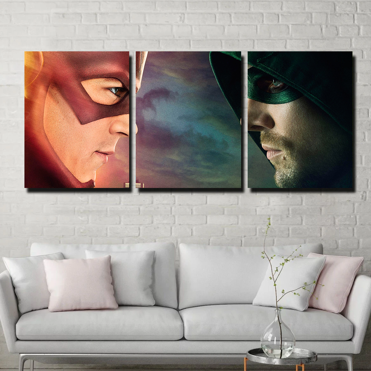 Flash vs. Arrow Canvas set Wall Art