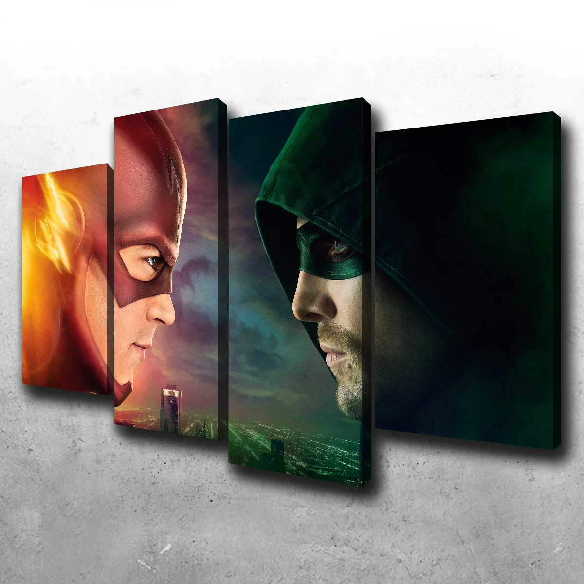 Flash vs. Arrow Canvas set Wall Art