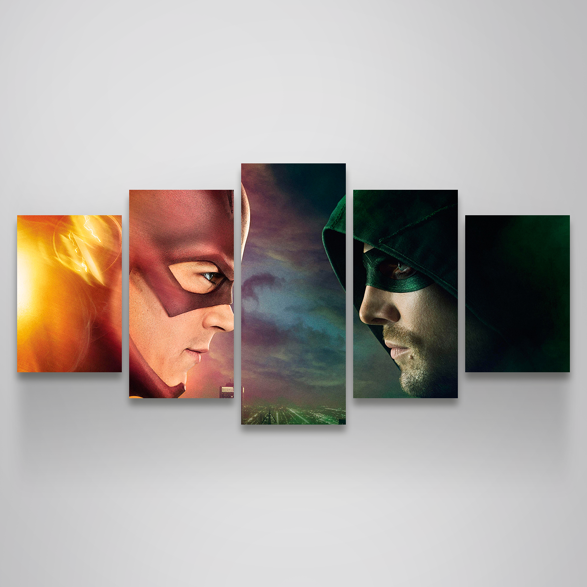 Flash vs. Arrow Canvas set Wall Art