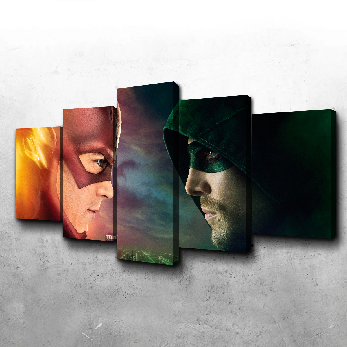 Flash vs. Arrow Canvas set Wall Art
