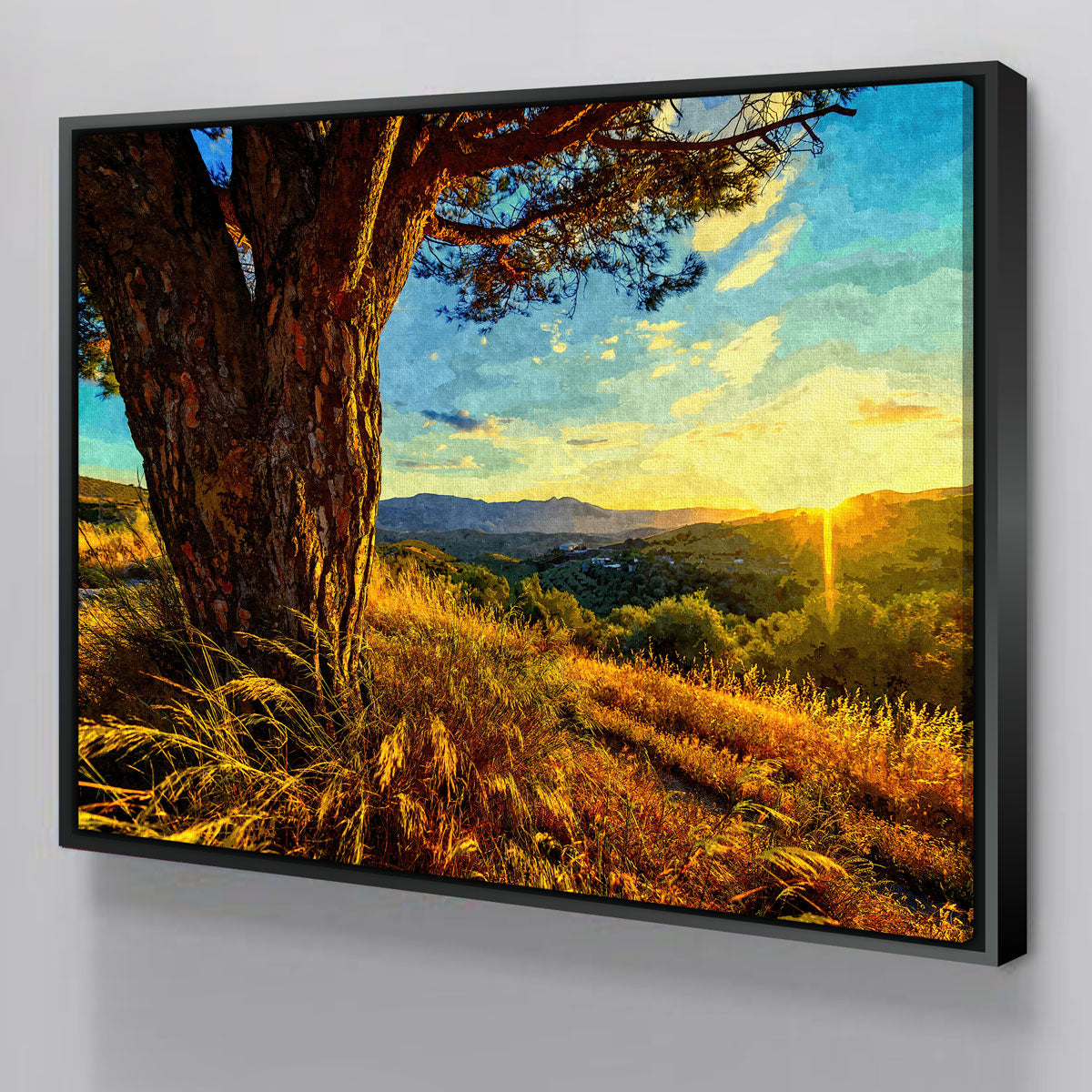 Gnarled Tree At Sunset- Wall Art