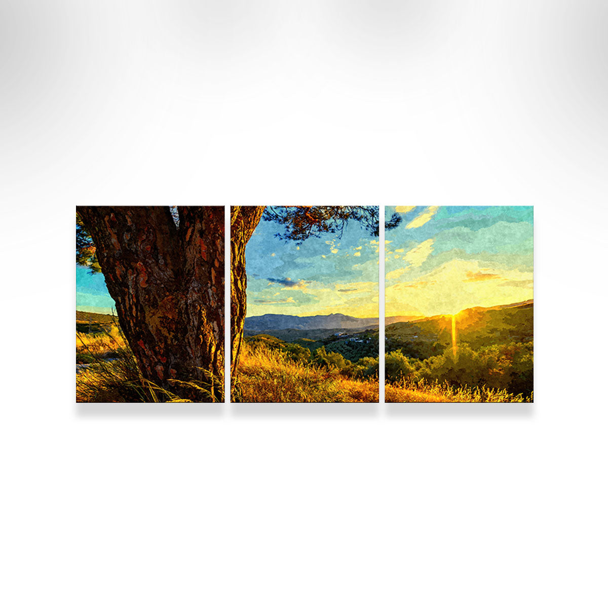 Gnarled Tree At Sunset- Wall Art