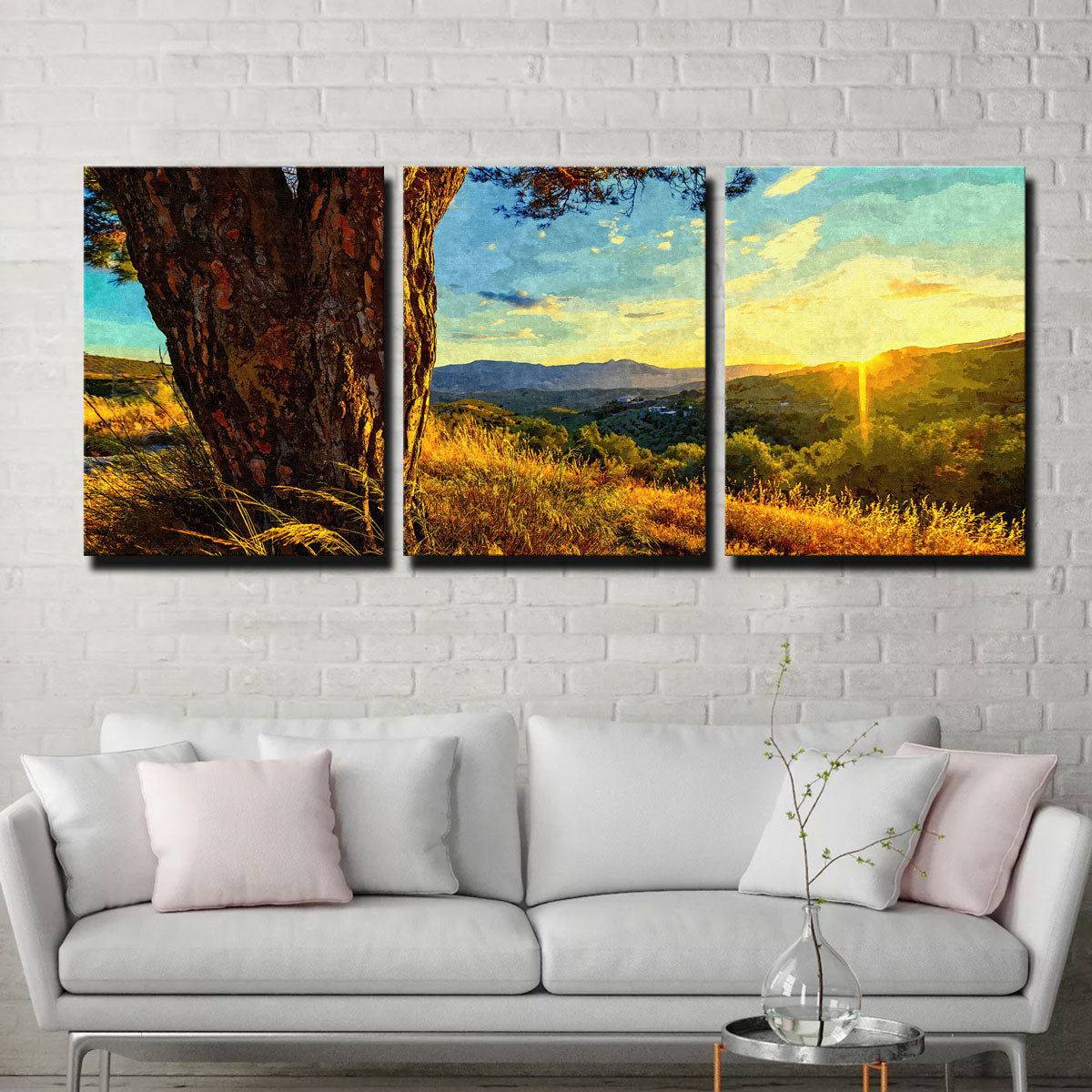 Gnarled Tree At Sunset- Wall Art