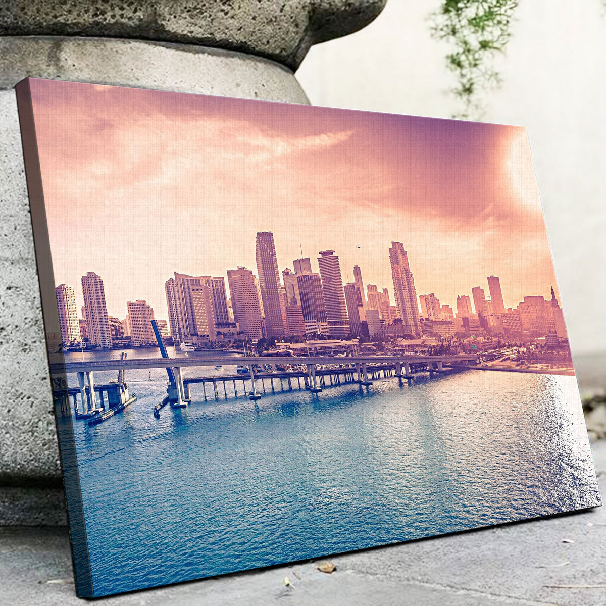 Miami Skyline Canvas Set