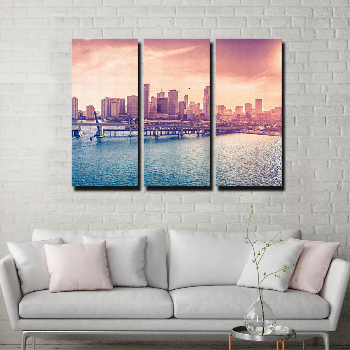 Miami Skyline Canvas Set