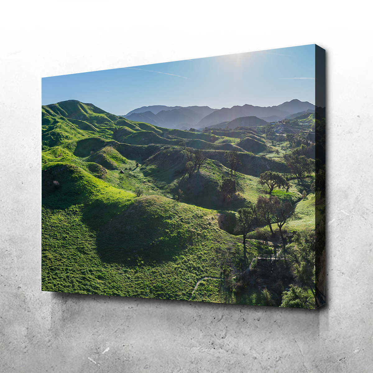 Green Southern California Hills Wall Art