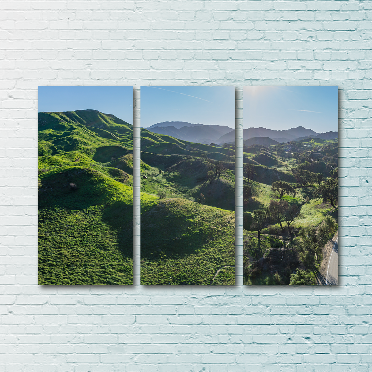 Green Southern California Hills Wall Art