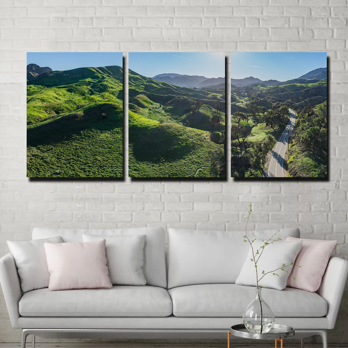 Green Southern California Hills Wall Art