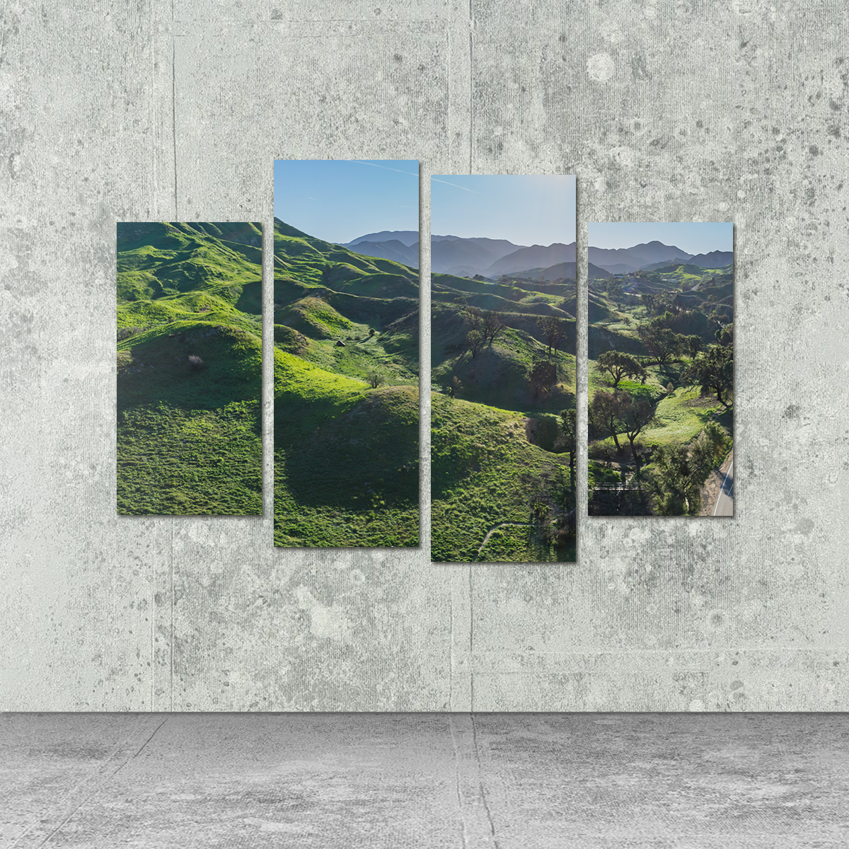 Green Southern California Hills Wall Art