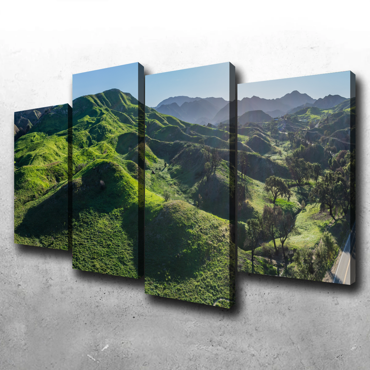 Green Southern California Hills Wall Art