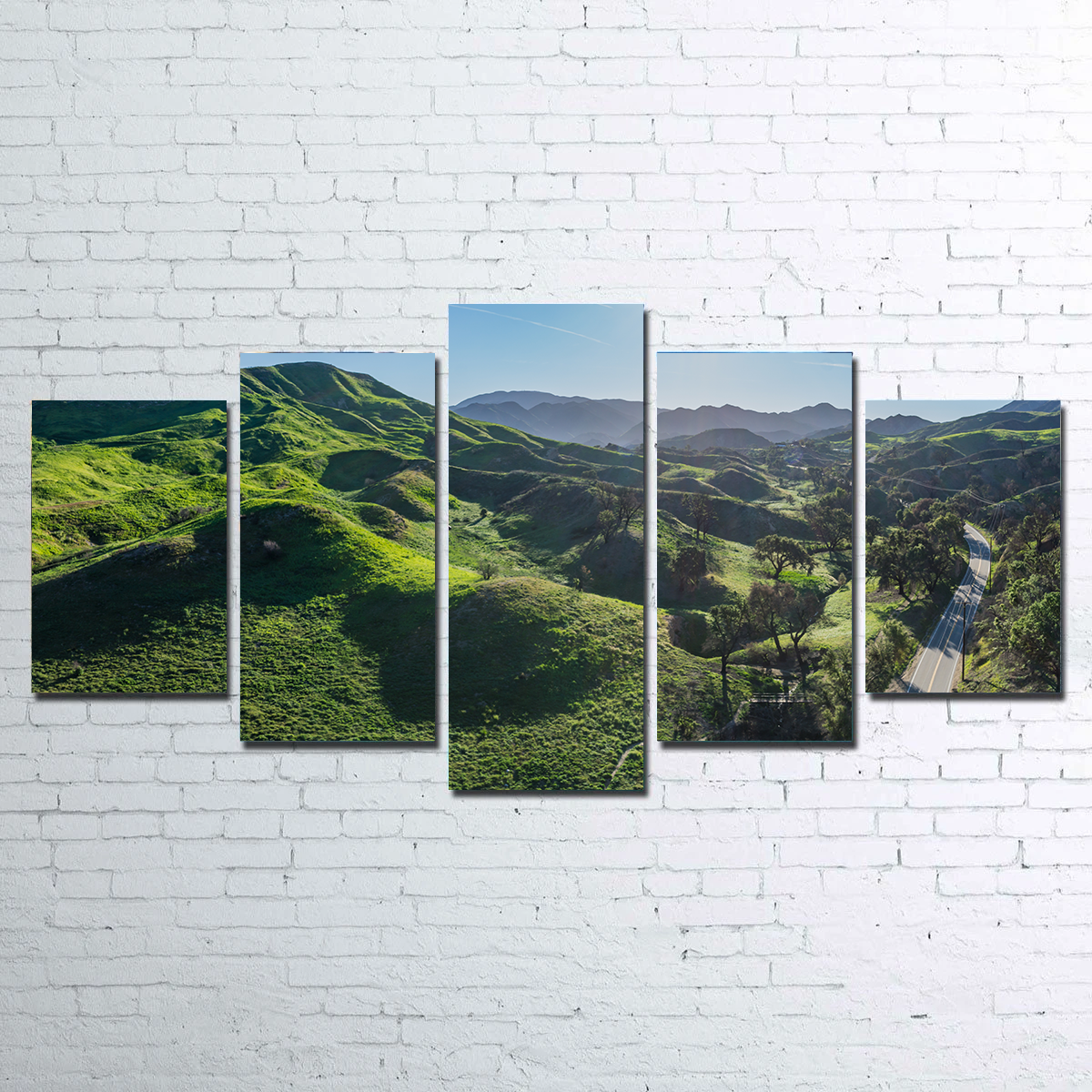 Green Southern California Hills Wall Art
