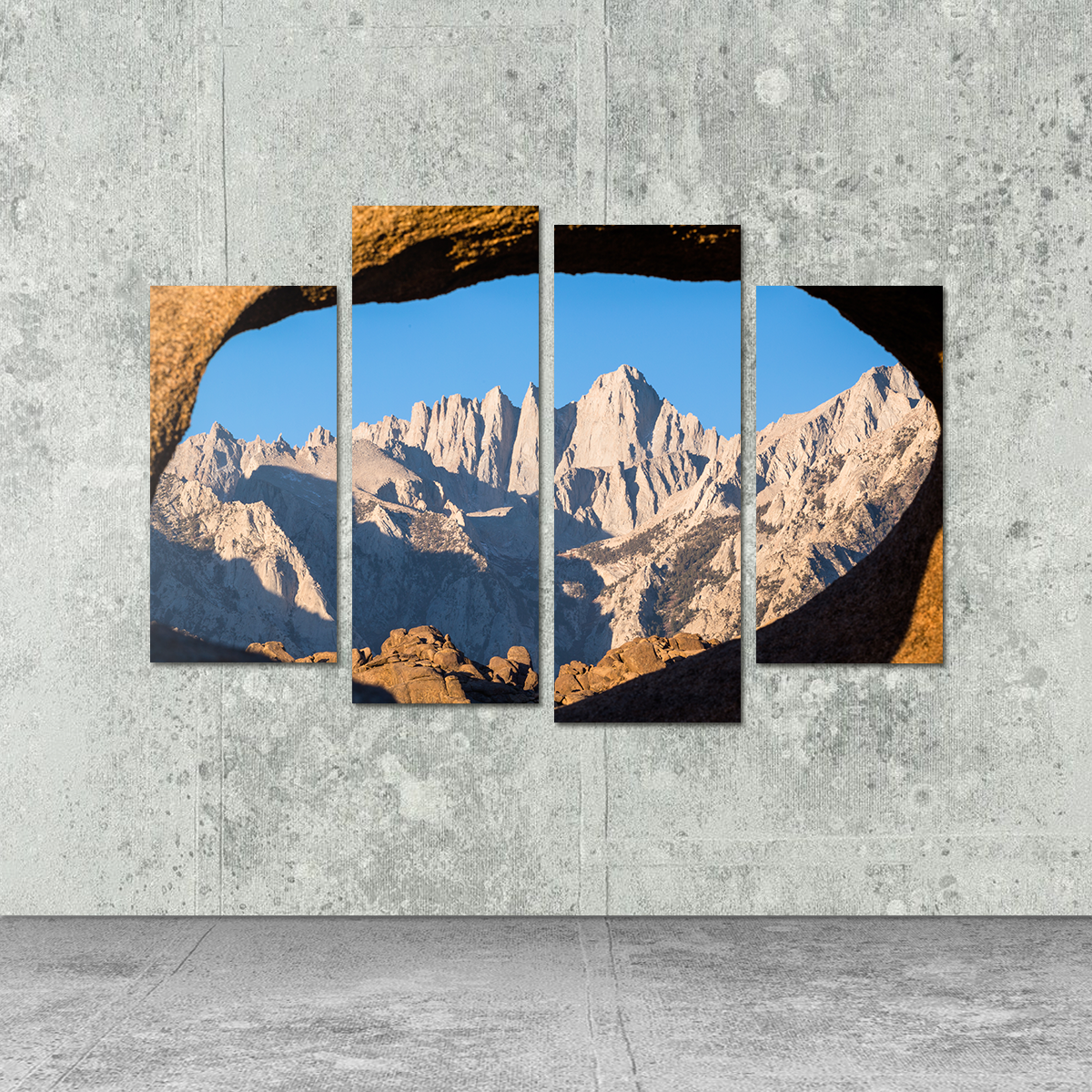 Mount Whitney through Sandstone Archway Wall Art