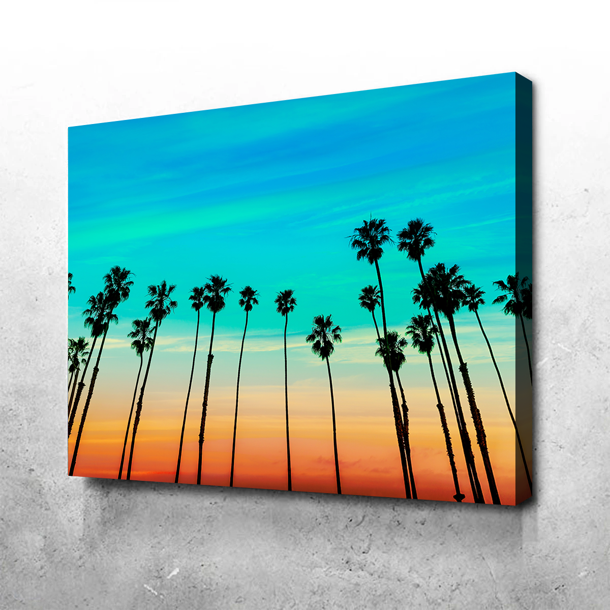 Palm Tree Sunset Santa Barbara Wall Art