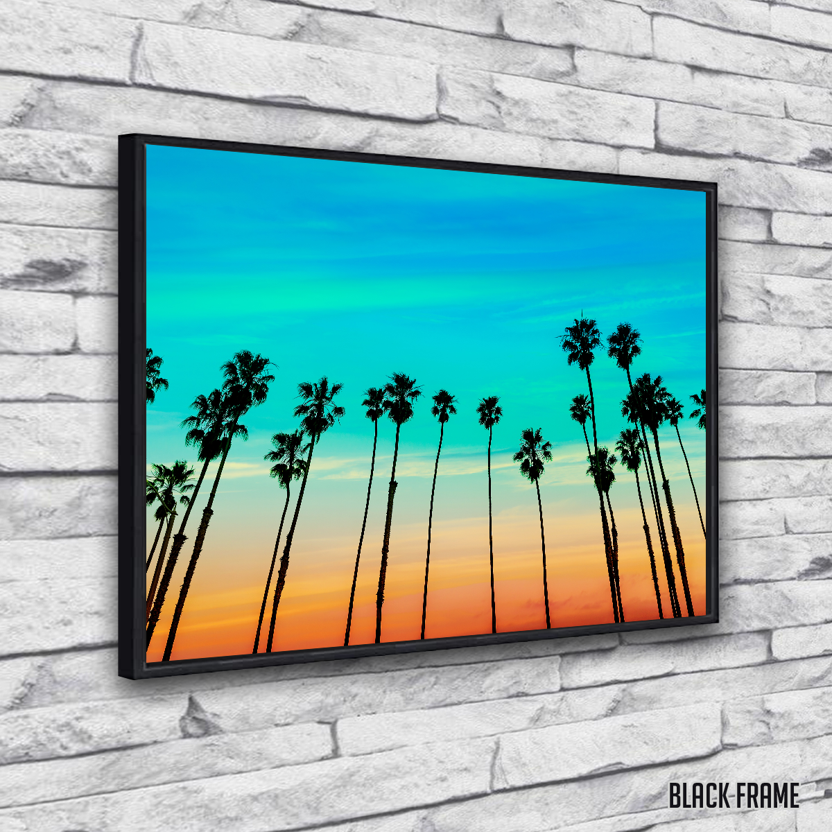 Palm Tree Sunset Santa Barbara Wall Art