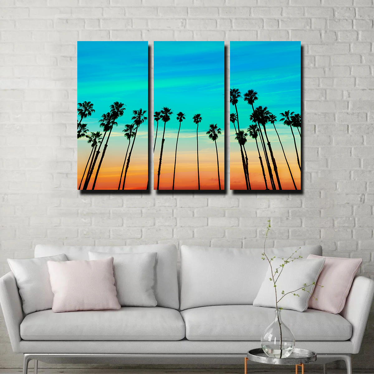 Palm Tree Sunset Santa Barbara Wall Art