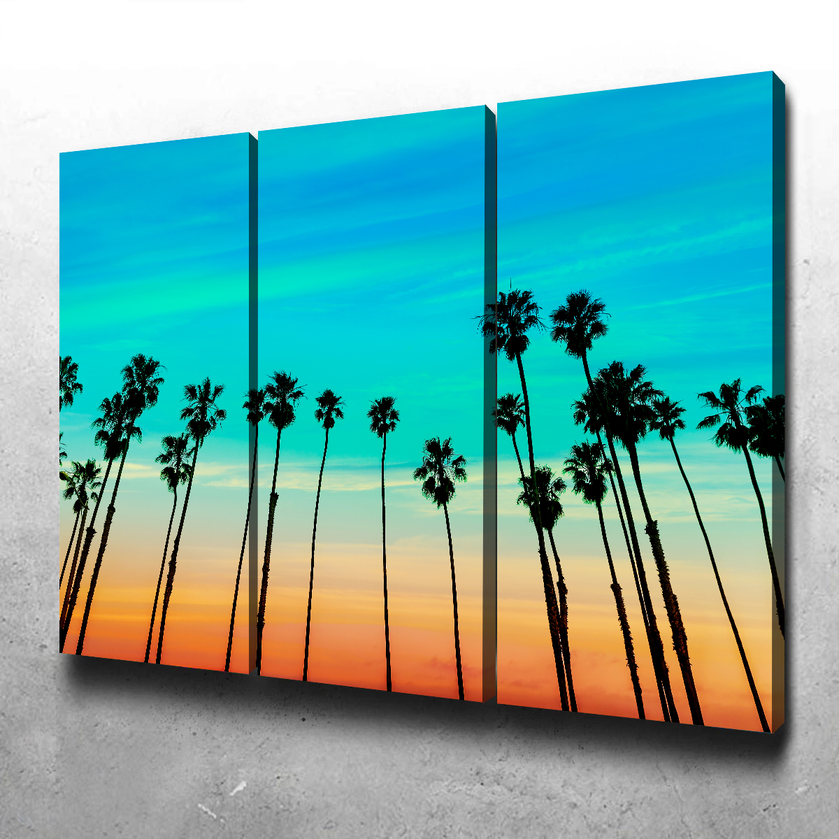 Palm Tree Sunset Santa Barbara Wall Art