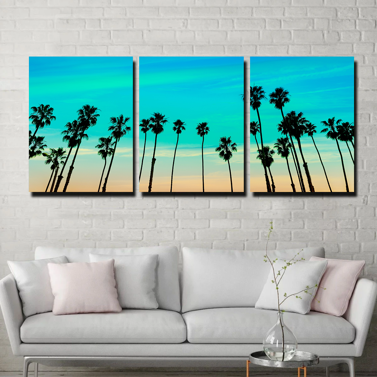 Palm Tree Sunset Santa Barbara Wall Art
