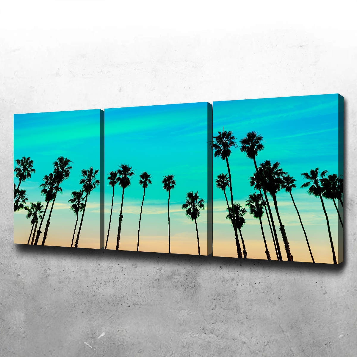 Palm Tree Sunset Santa Barbara Wall Art