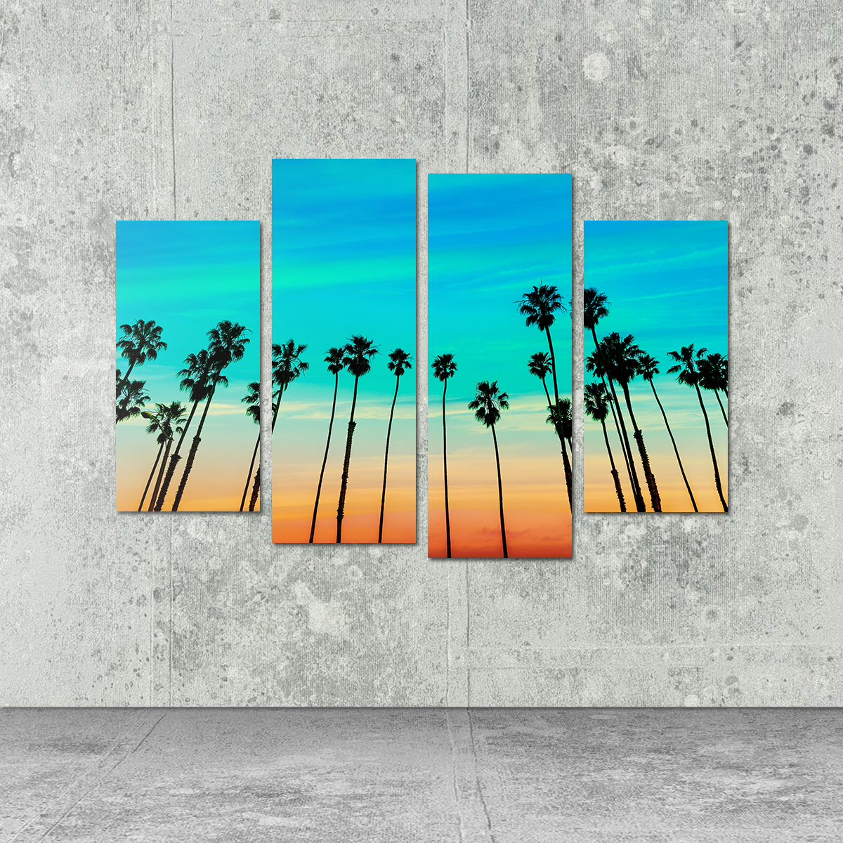 Palm Tree Sunset Santa Barbara