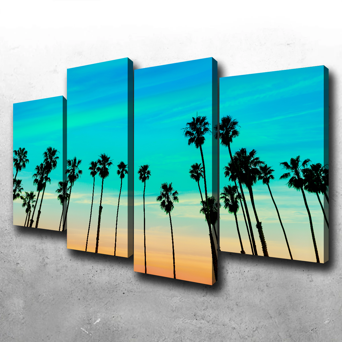 Palm Tree Sunset Santa Barbara Wall Art