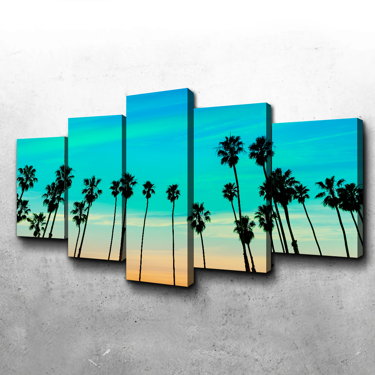 Palm Tree Sunset Santa Barbara Wall Art