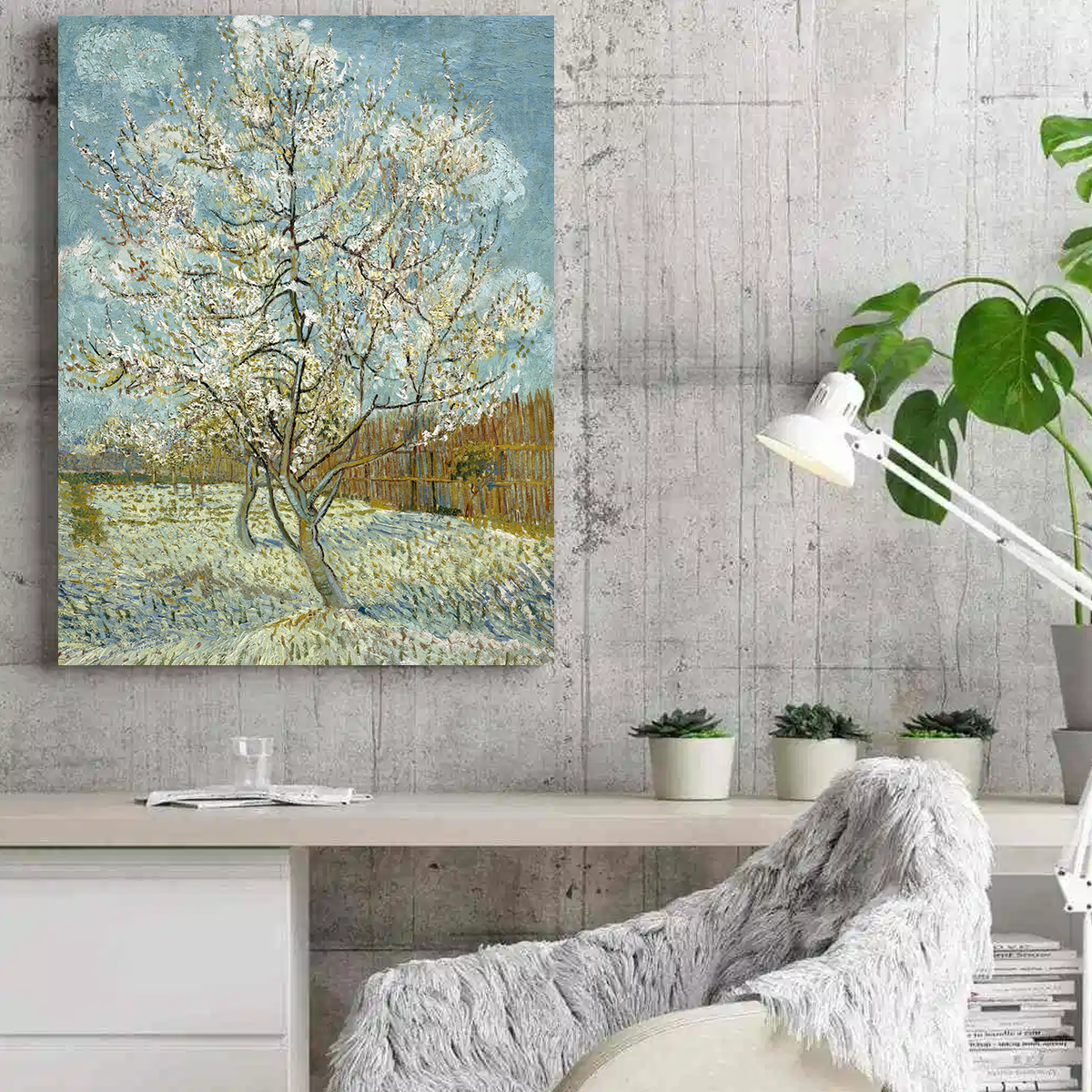 De roze perzikboom Wall Art