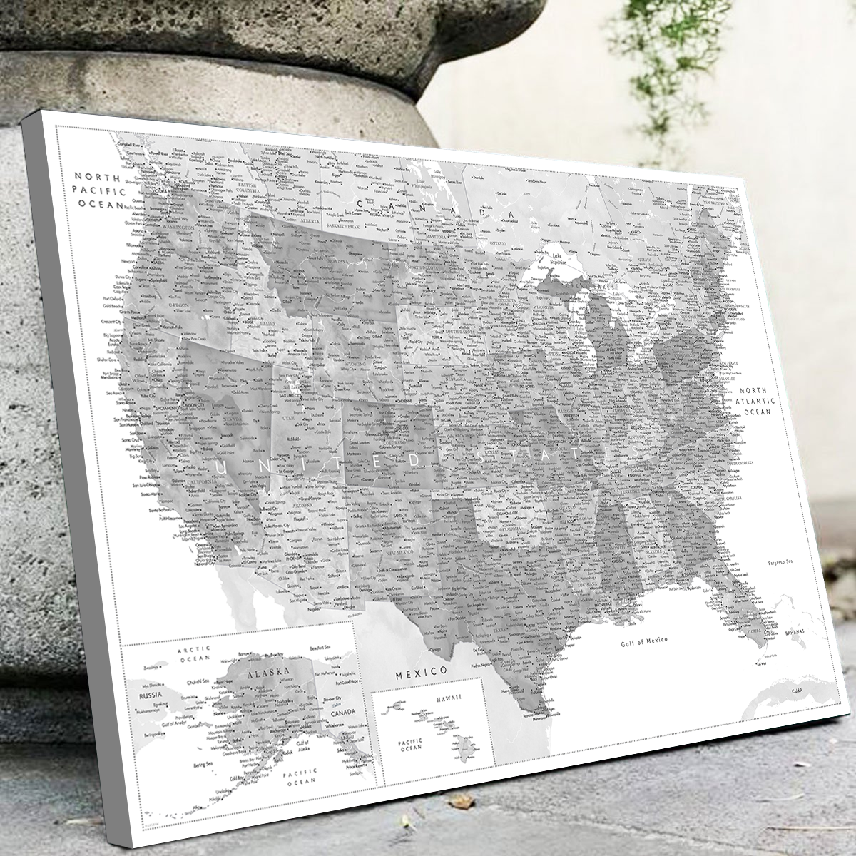 Grayscale US Map