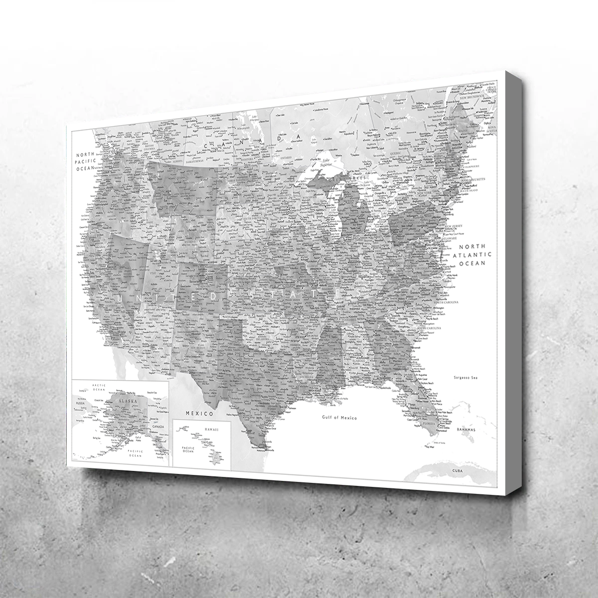 Grayscale US Map