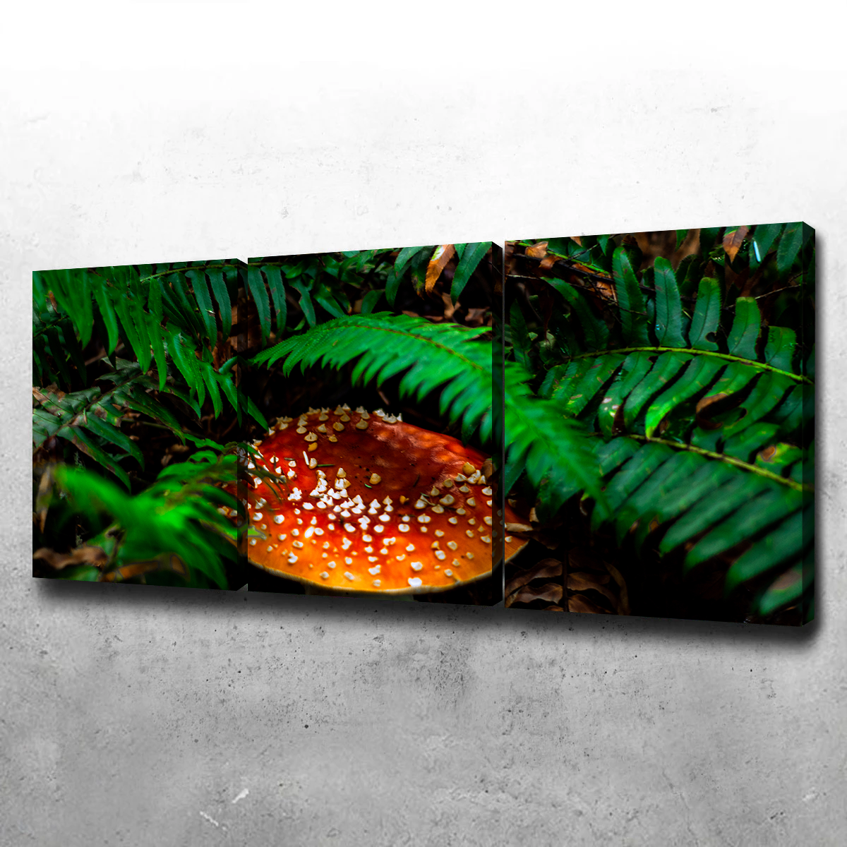 Mushroom and Ferns Wall Art