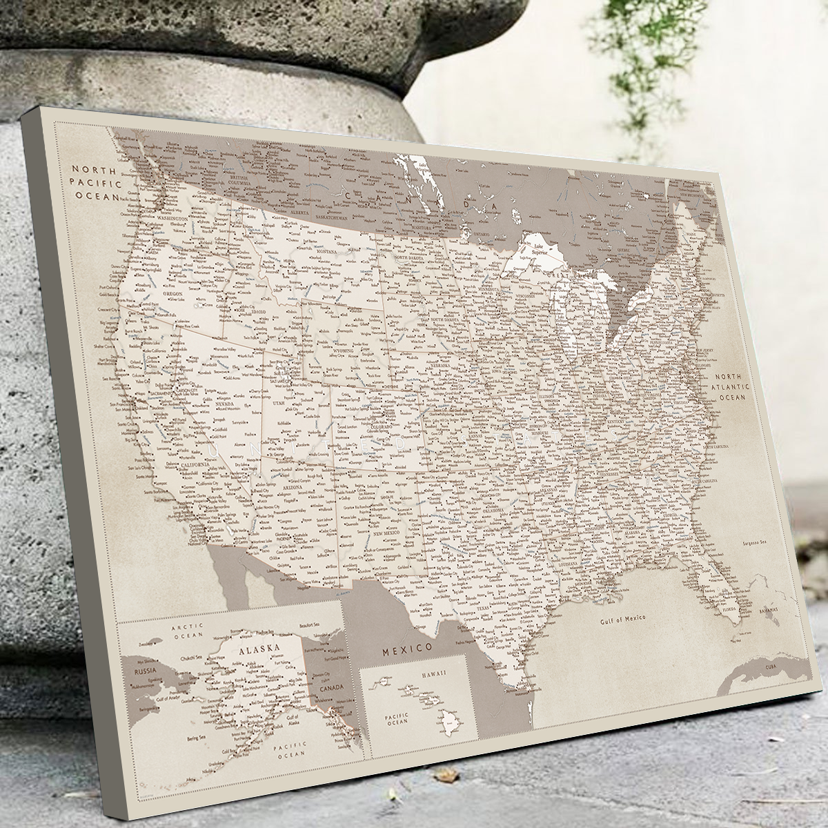 Sepia US Map