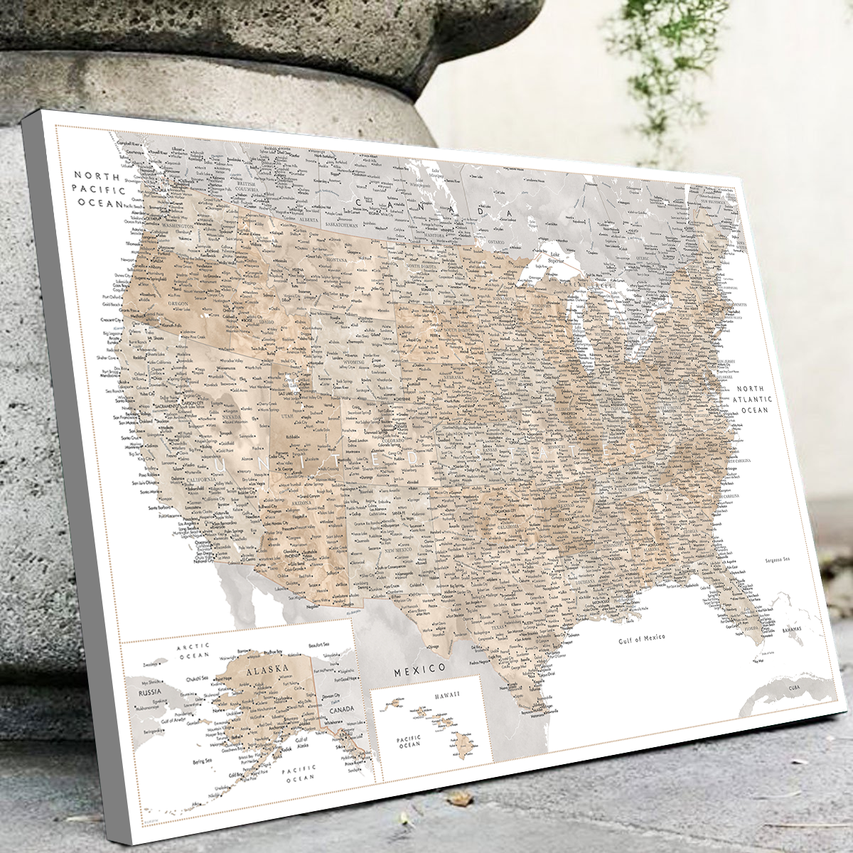 US Map Wall Art