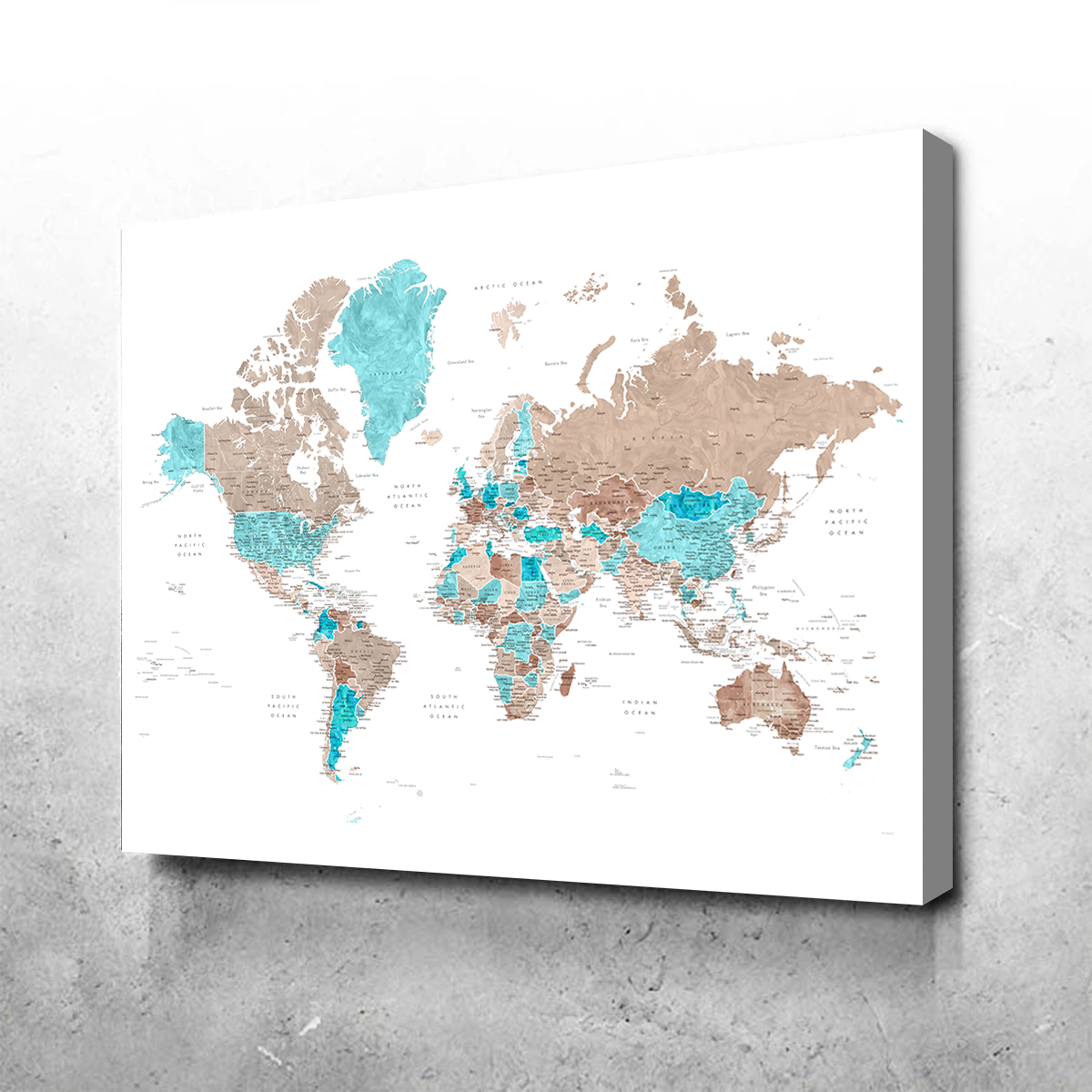 World Map 12 Wall Art