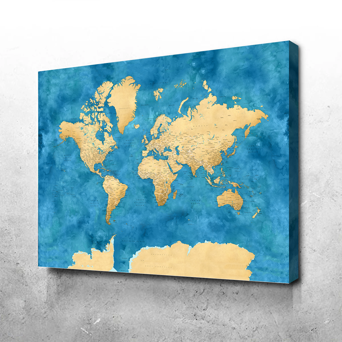 World Map 45 Wall Art
