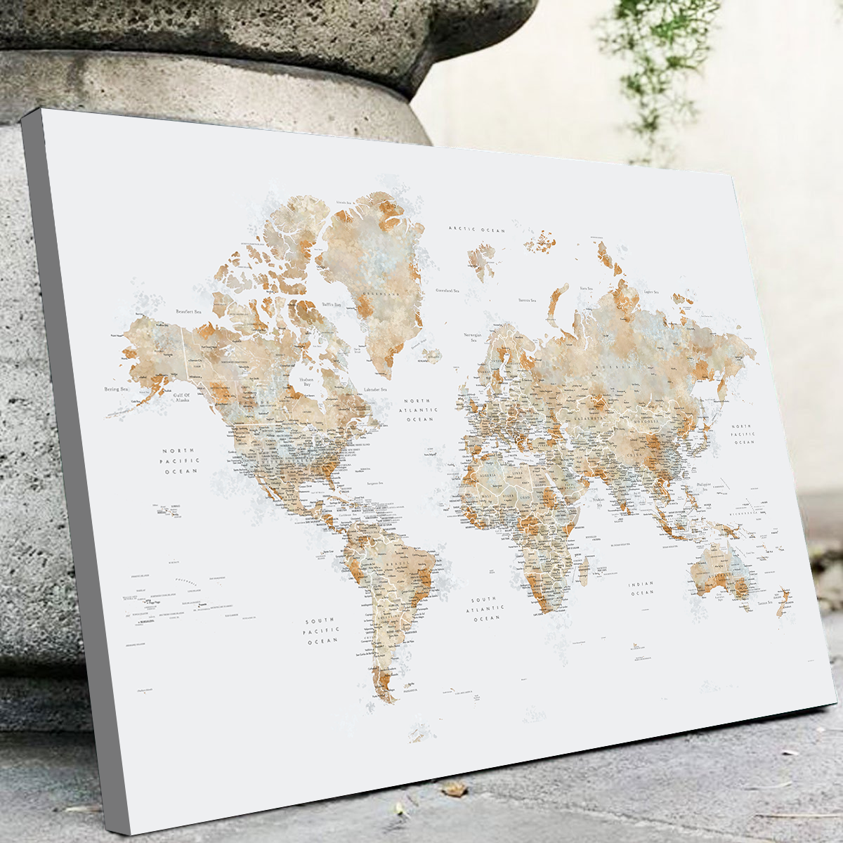 World Map 46 Wall Art