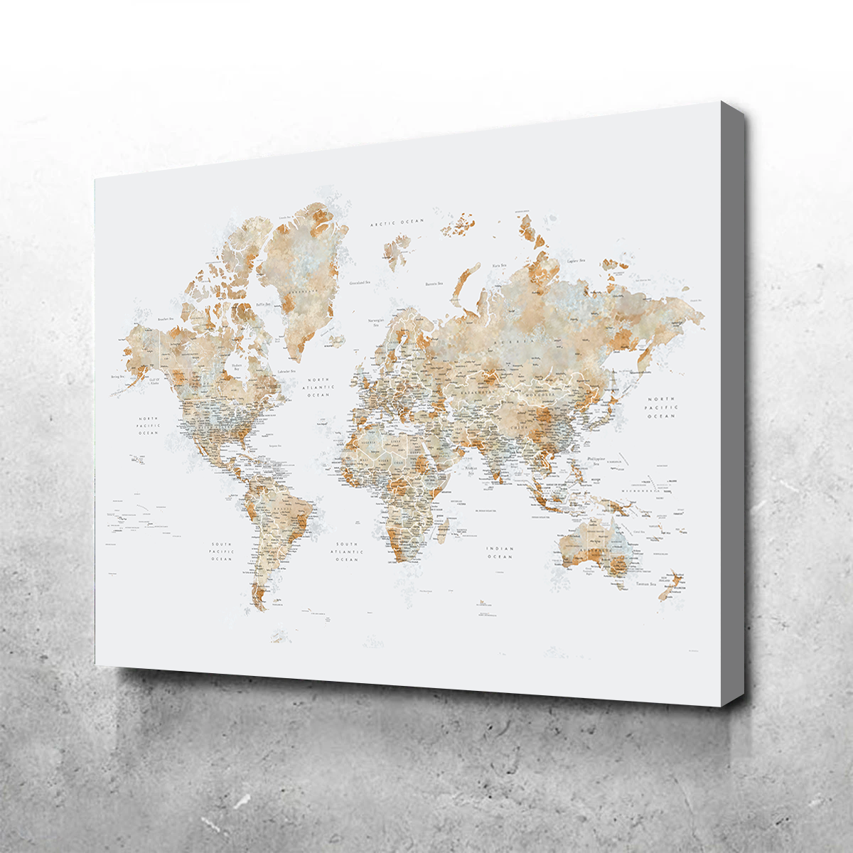 World Map 46 Wall Art