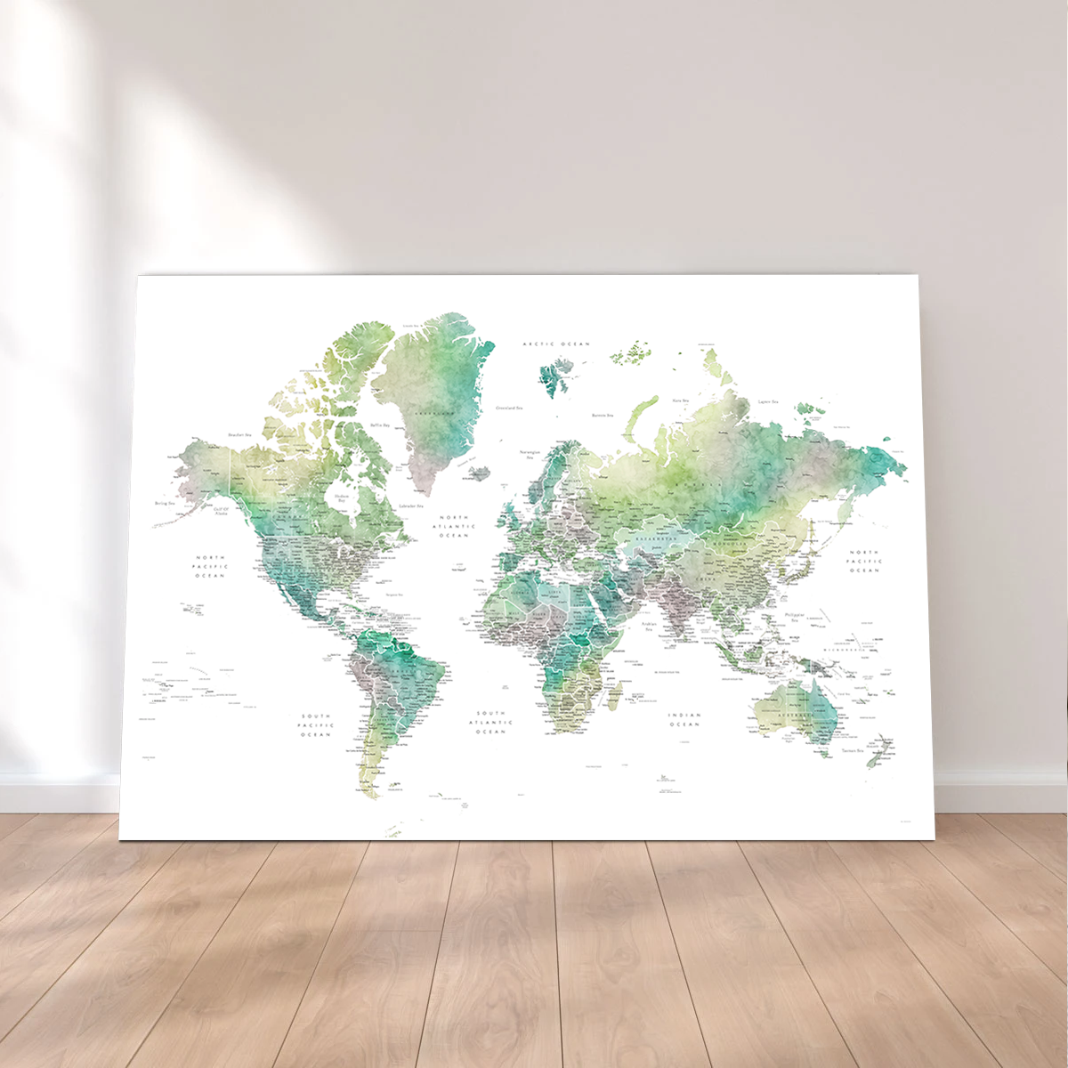 World Map 4 Wall Art