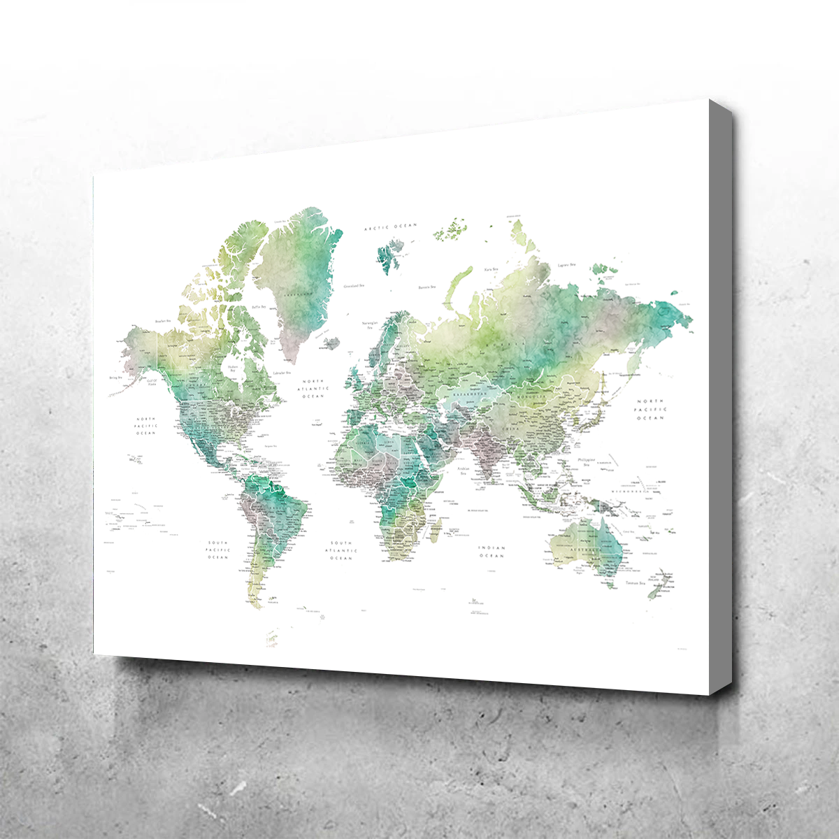 World Map 4 Wall Art