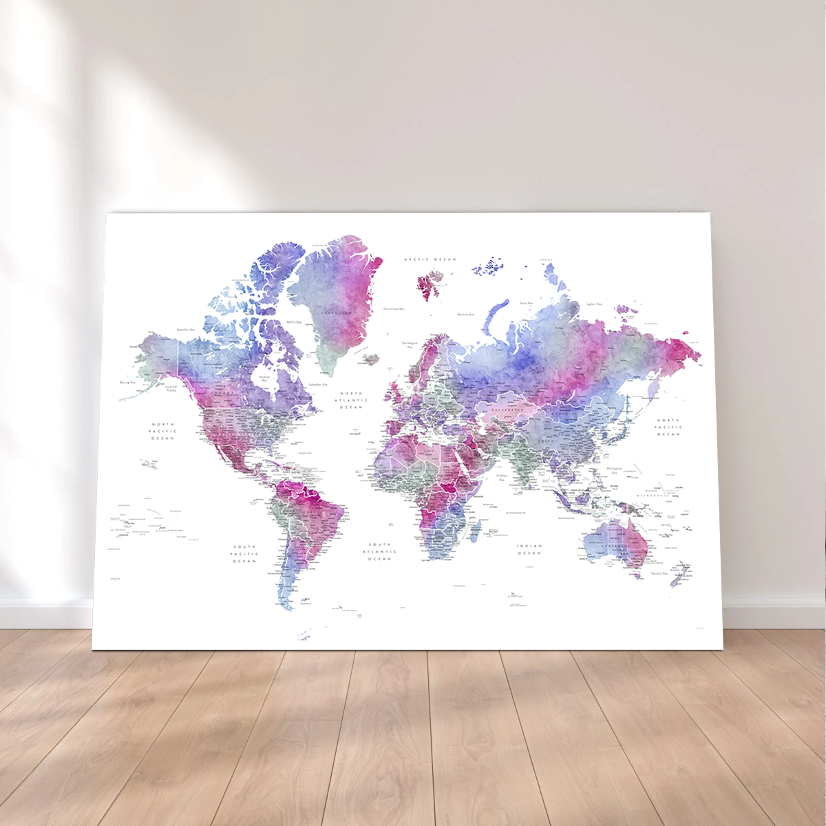 World Map 58 Wall Art
