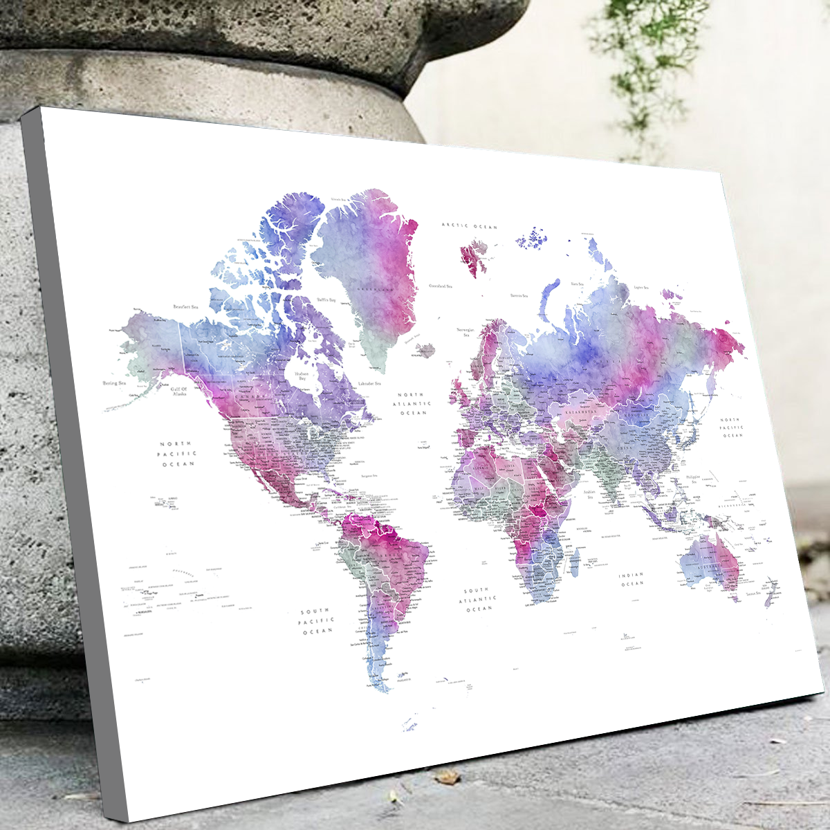 World Map 58 Wall Art