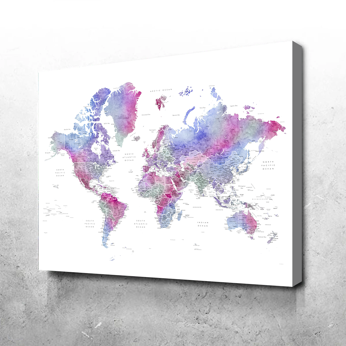 World Map 58 Wall Art