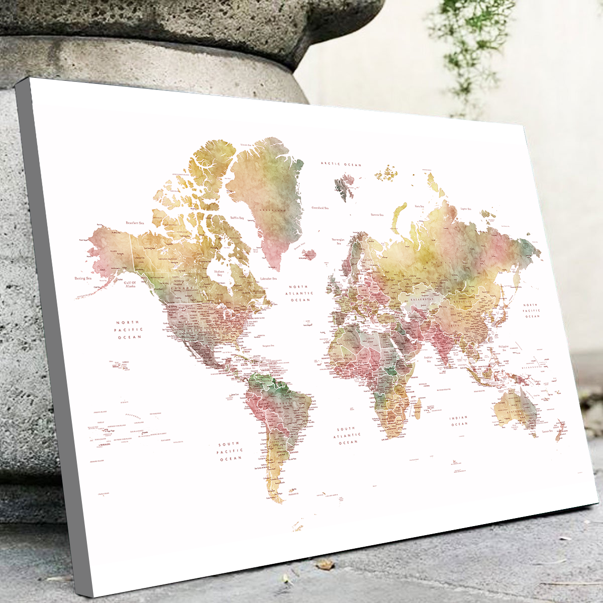 World Map 59 Wall Art