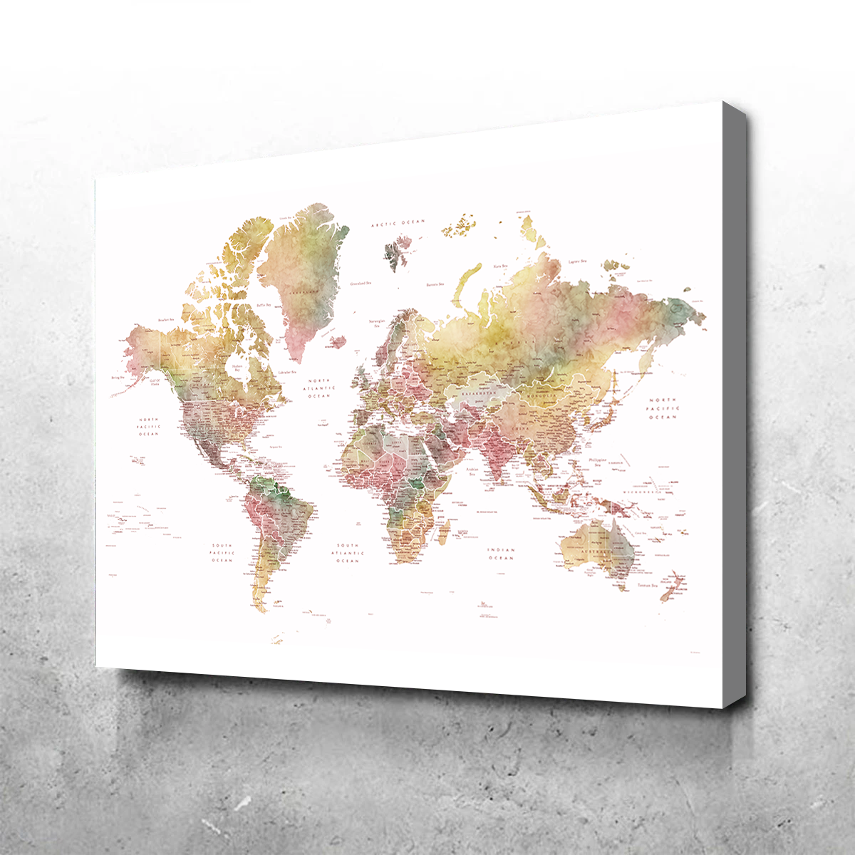 World Map 59 Wall Art