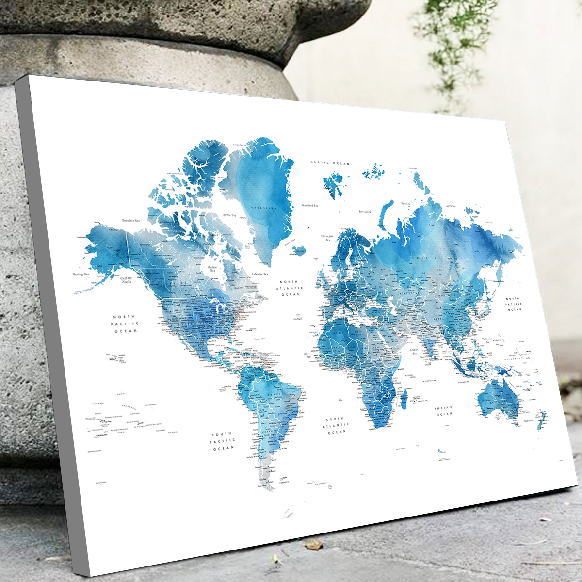 World Map 6 Wall Art