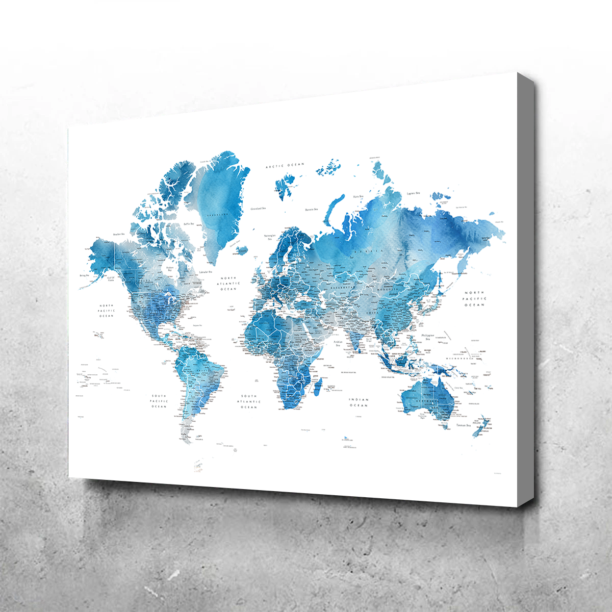 World Map 6 Wall Art