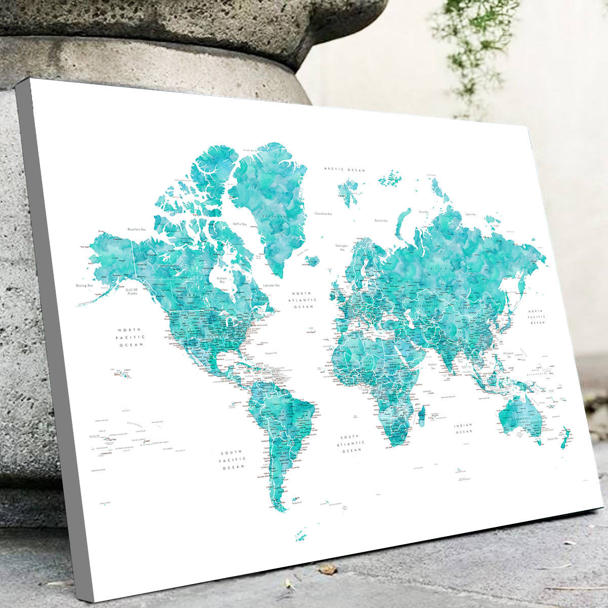 World Map 7 Wall Art
